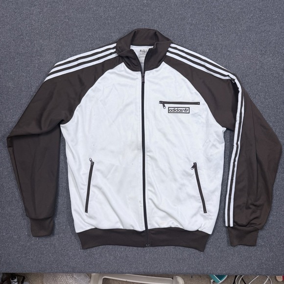 adidas Other - Adidas Originals Trefoil Track Jacket Brown Cream L Full Zip